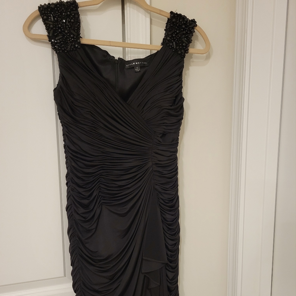 Black cocktail dress petite size 6  by Aidon Mattox